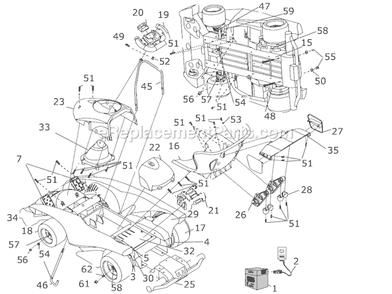 Page A Diagram and Parts List for C0532  Power Wheels Ride-On ATVs